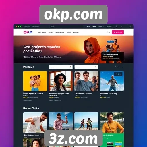 Experiência do usuário no site okp.com em destaque